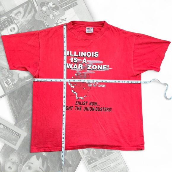 Illinois Is A War Zone Single Stitch Graphic Tee - Picture 5 of 8